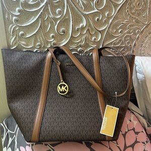 Michael Kors Brown Signature Tote Bag
